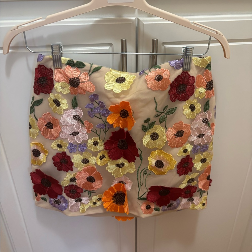 Endless Rose Embroidered Floral Skirt
